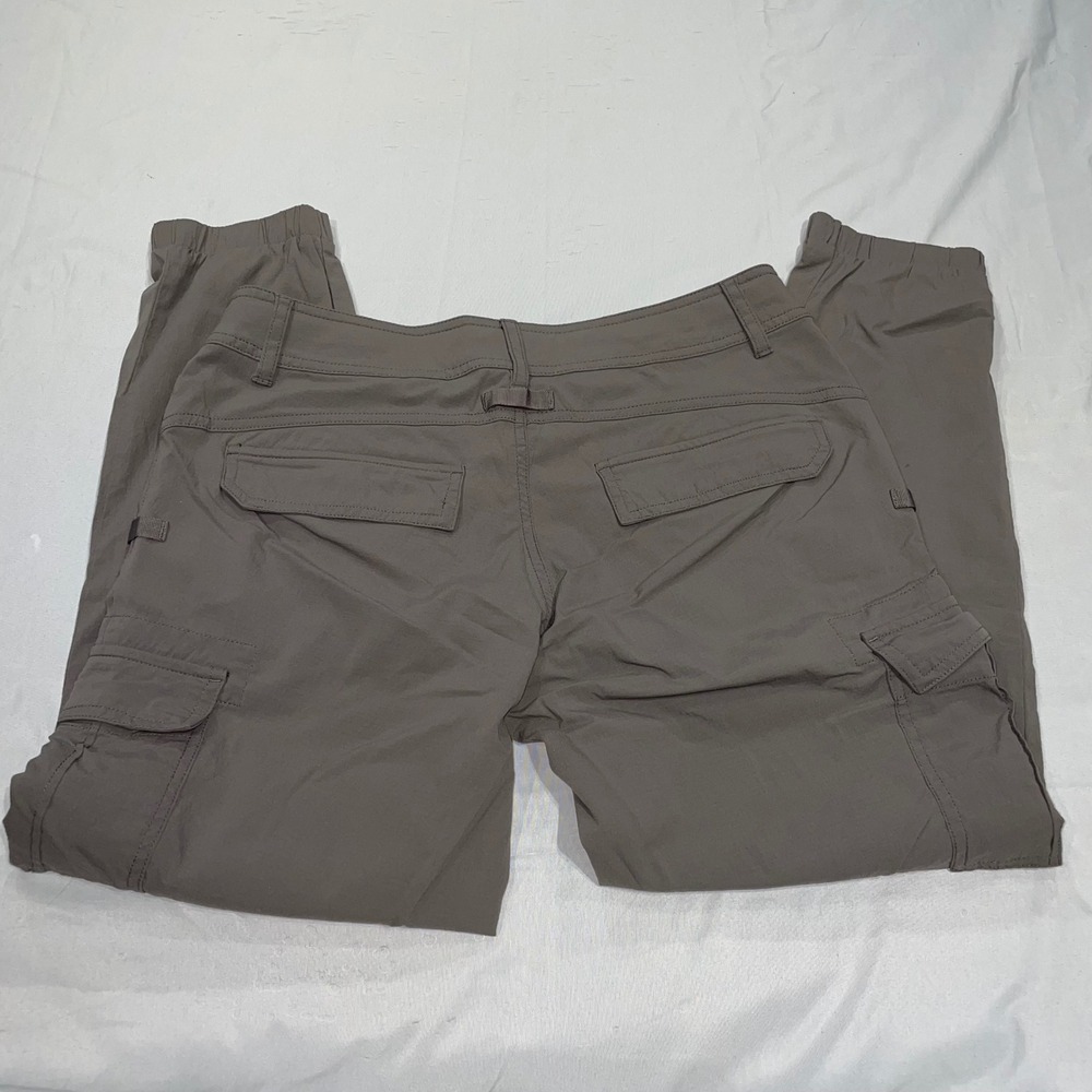 Prana Women 8 Gray Brown Cargo Jogger Pants Hiking Outdoor Stretch Lightweight - Picture 8 of 8